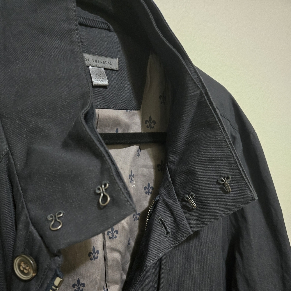 JOHN VARVATOS Mens Dark Navy Blue Utility Field Jacket Sz EU 52 / US 42 (Large) - Picture 4 of 16